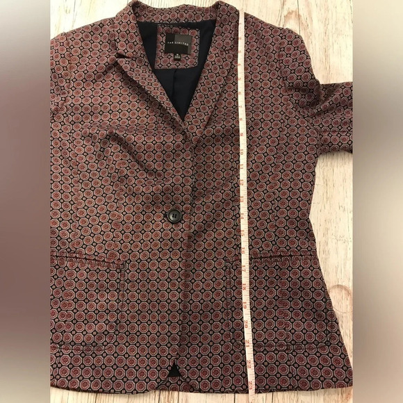 The Limited Vintage Medallion Print Blazer Jacket Satin Feel with Pockets Medium - Picture 12 of 16